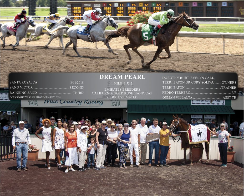 Dream Pearl and associates and Emirates Breeders Gold Rush Handicap blanket