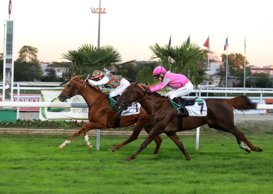 Megane Peslier winning on Hind